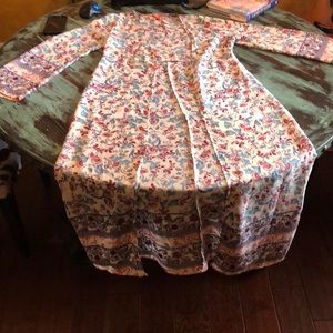 Long floral cardigan